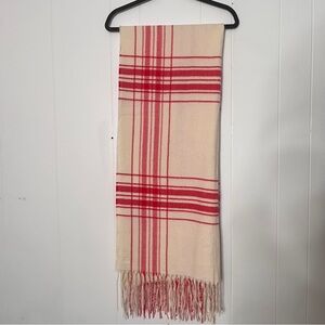 Marine Layer Scotland Scarf Cream/Red Plaid